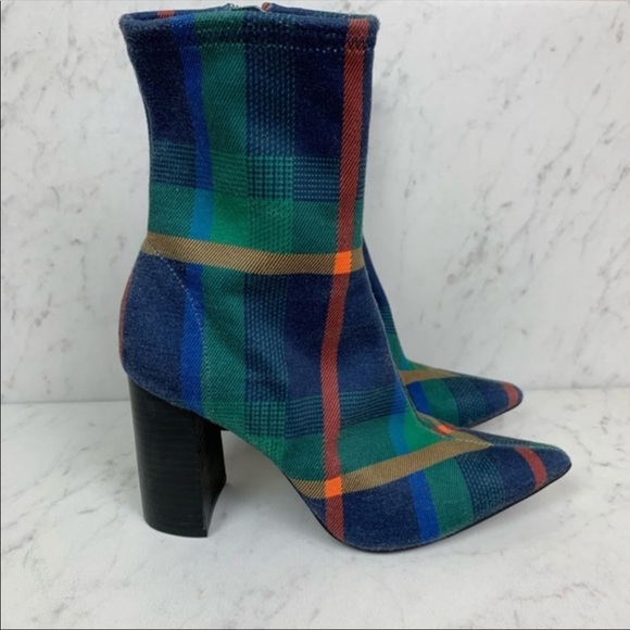 Jeffrey Campbell Shoes - Jeffrey Campbell Plaid Siren Heeled Boots Size 7.5